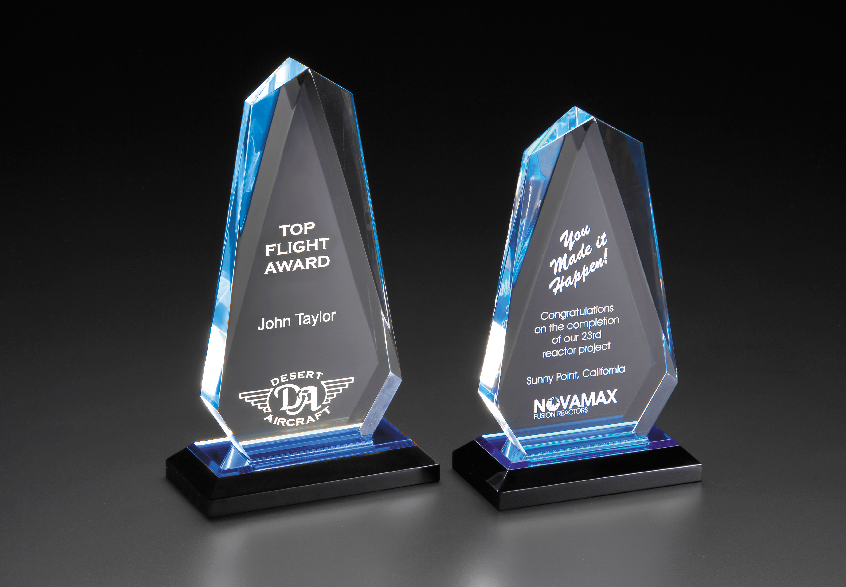 Blue Acrylic Awards